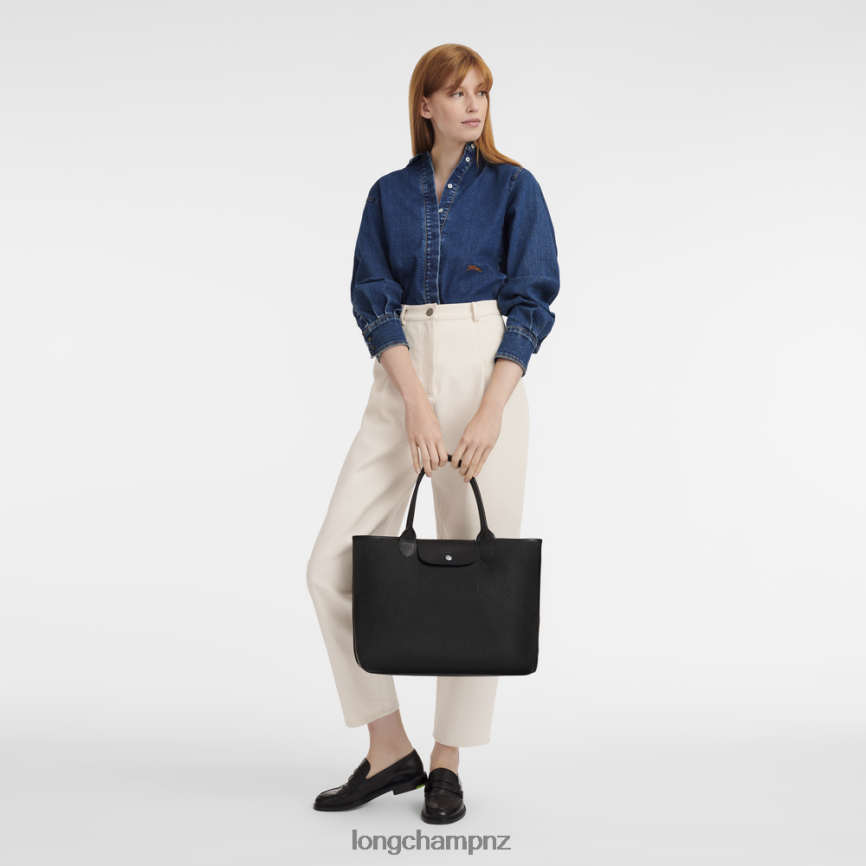 Women Black Longchamp Le Pliage City Tote bag Bags L0640883