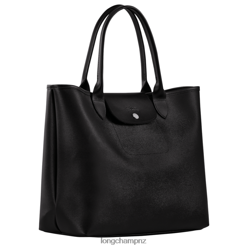 Women Black Longchamp Le Pliage City Tote bag Bags L0640883