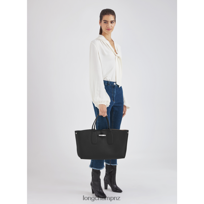 Women Black Longchamp Roseau Handbag Bags L06408109