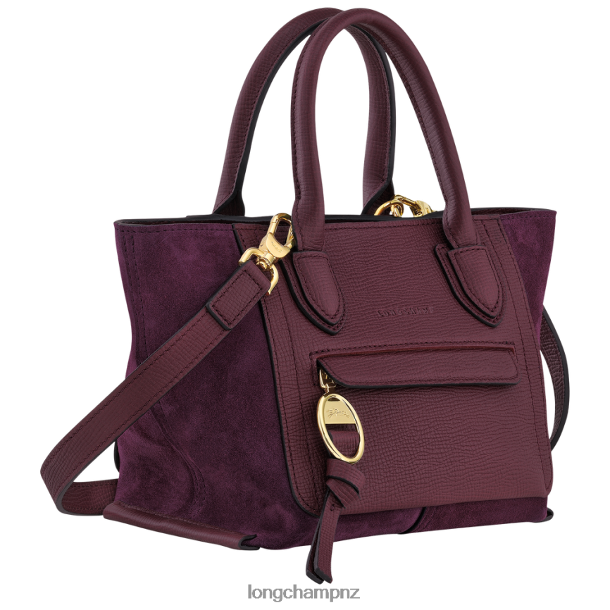 Women Burgundy Longchamp Mailbox Handbag Bags L06408159