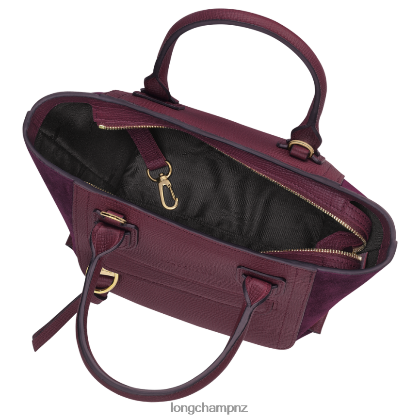 Women Burgundy Longchamp Mailbox Handbag Bags L06408159