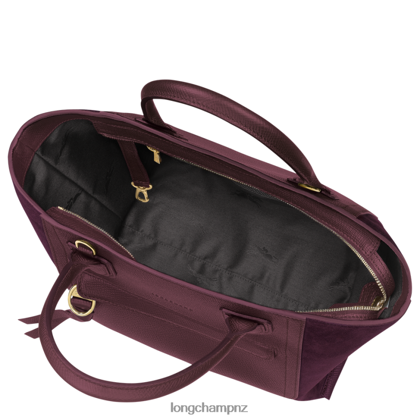 Women Burgundy Longchamp Mailbox Handbag Bags L06408161