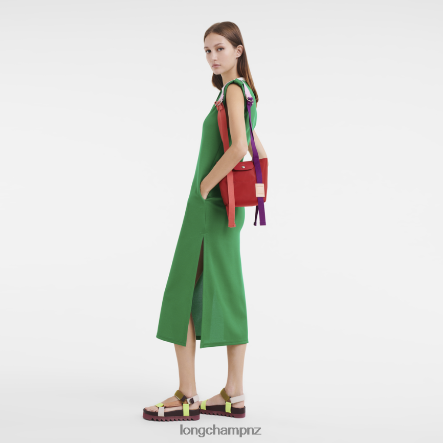 Women Red Longchamp Le Pliage Re-Play Handbag Bags L0640847