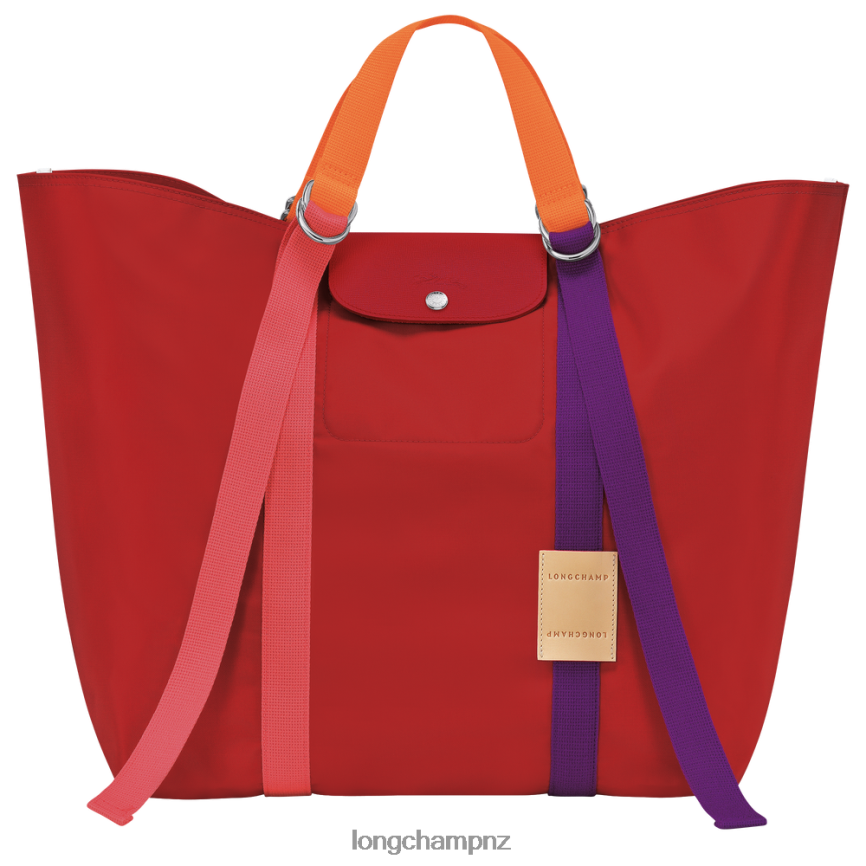 Women Red Longchamp Le Pliage Re-Play Tote bag Bags L0640858
