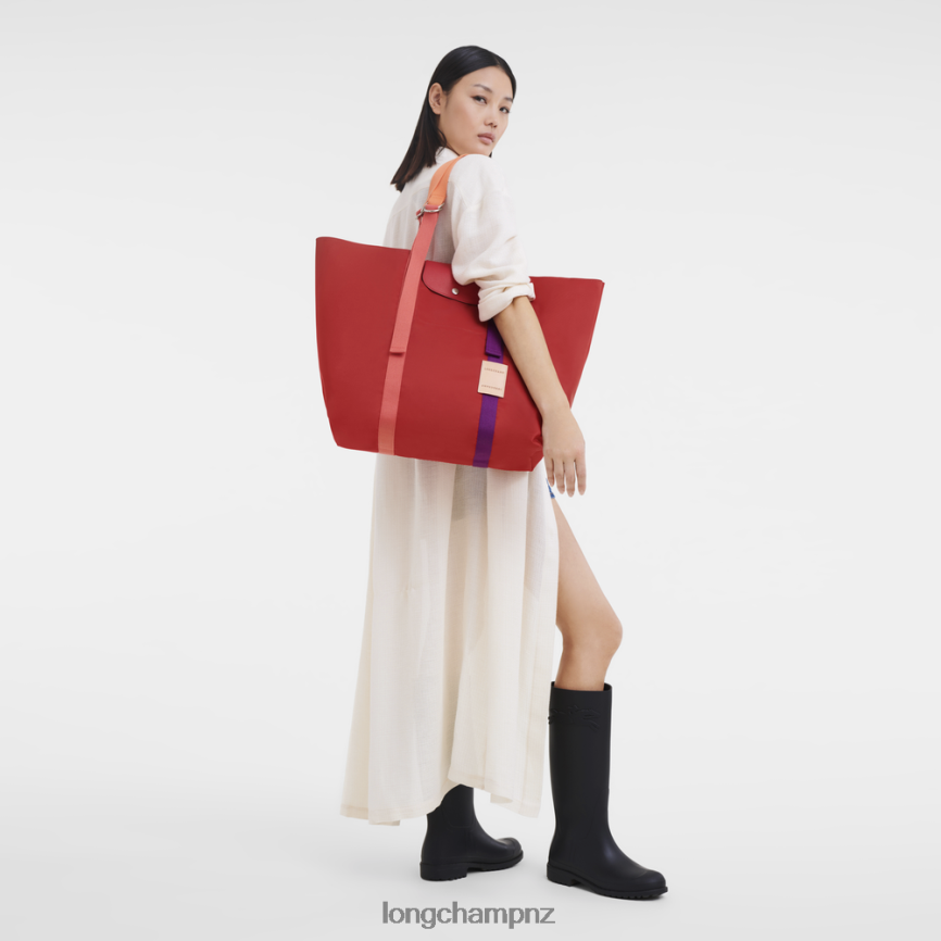 Women Red Longchamp Le Pliage Re-Play Tote bag Bags L0640858