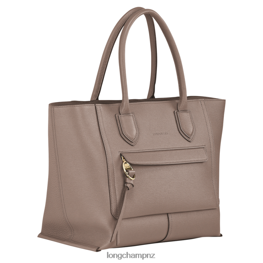 Women Taupe Longchamp Mailbox Handbag Bags L06408172