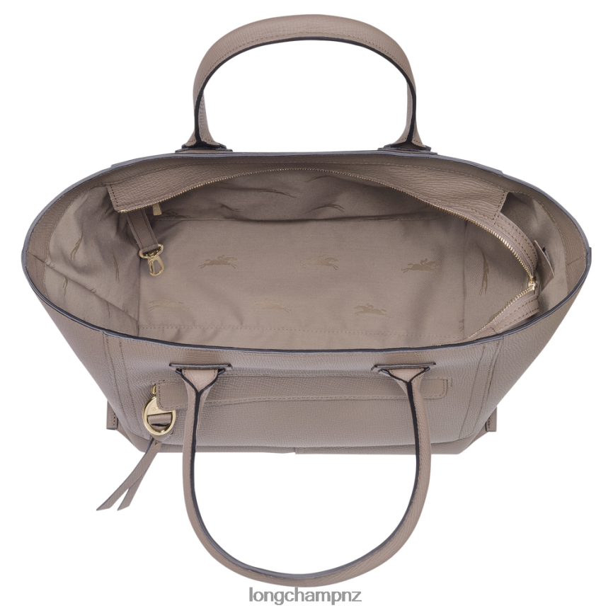 Women Taupe Longchamp Mailbox Handbag Bags L06408172