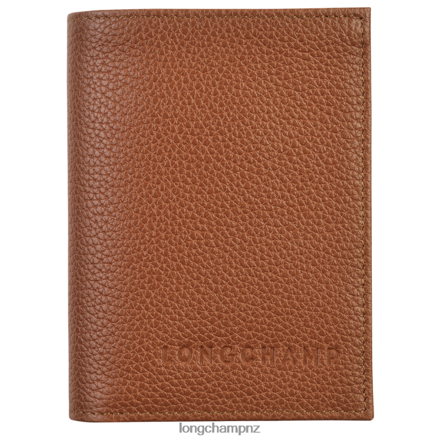Women Caramel Longchamp Le Foulonne Card holder Leather Goods L06408658
