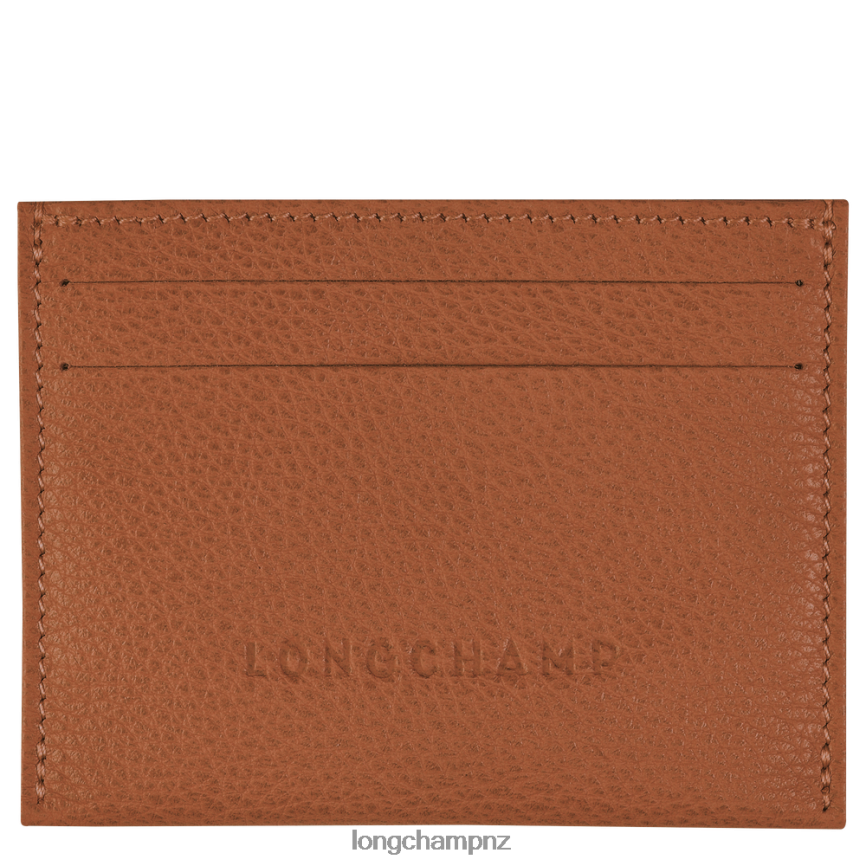 Women Caramel Longchamp Le Foulonne Cardholder Leather Goods L06408645