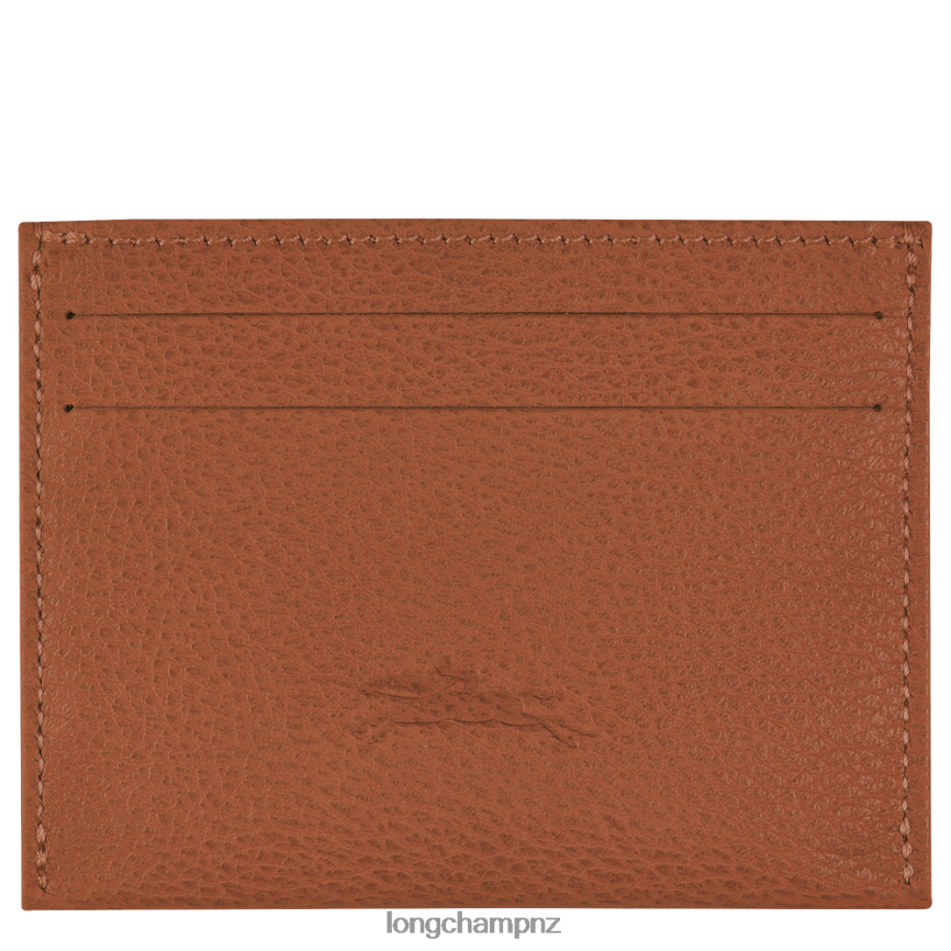 Women Caramel Longchamp Le Foulonne Cardholder Leather Goods L06408645