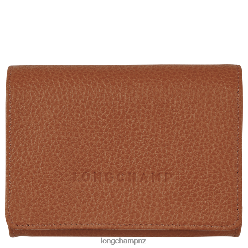 Women Caramel Longchamp Le Foulonne Coin purse Leather Goods L06408522