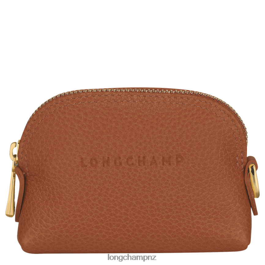 Women Caramel Longchamp Le Foulonne Coin purse Leather Goods L06408526