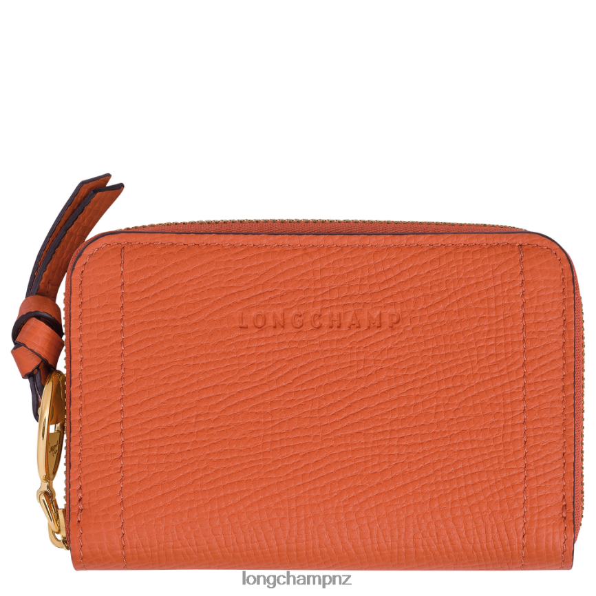 Women Carot Longchamp Mailbox Coin purse Leather Goods L06408541