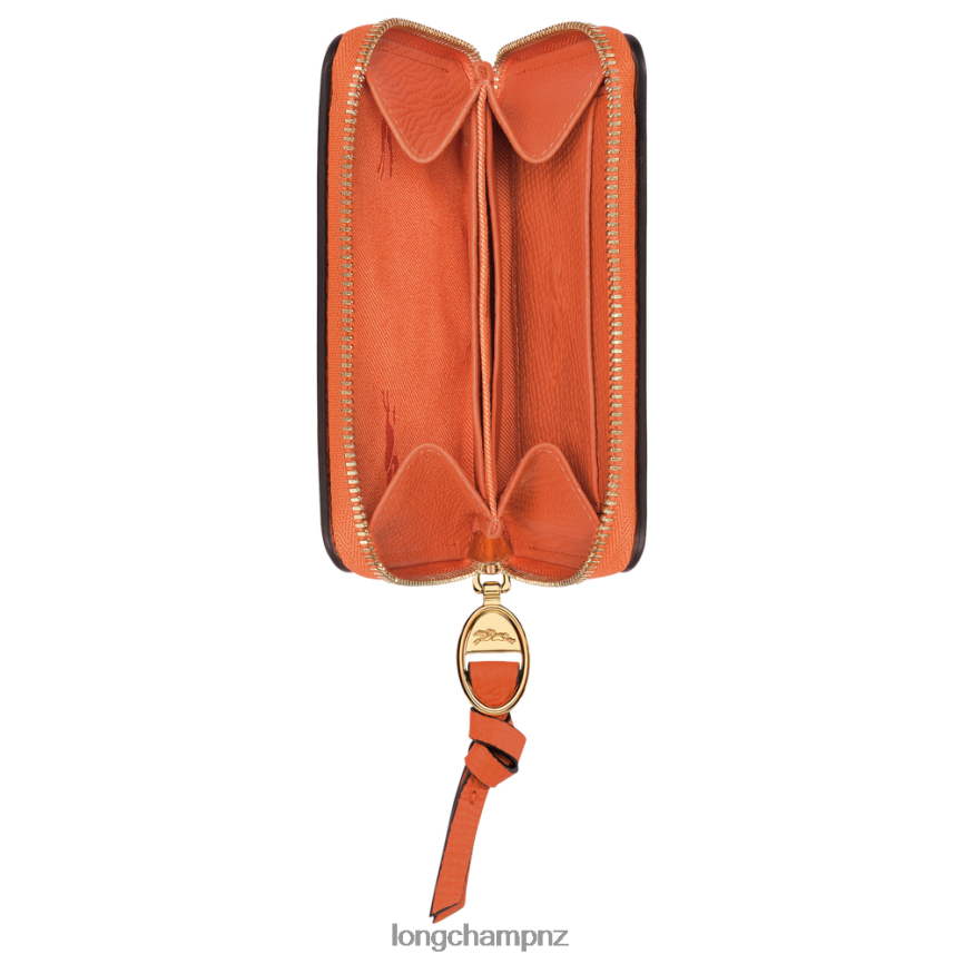 Women Carot Longchamp Mailbox Coin purse Leather Goods L06408541