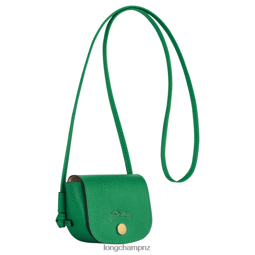 Women Green Longchamp Epure Coin purse with leather lace Leather Goods L06408534