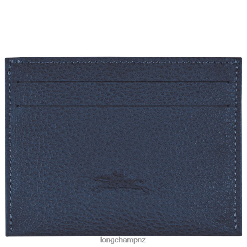 Women Navy Longchamp Le Foulonne Cardholder Leather Goods L06408649