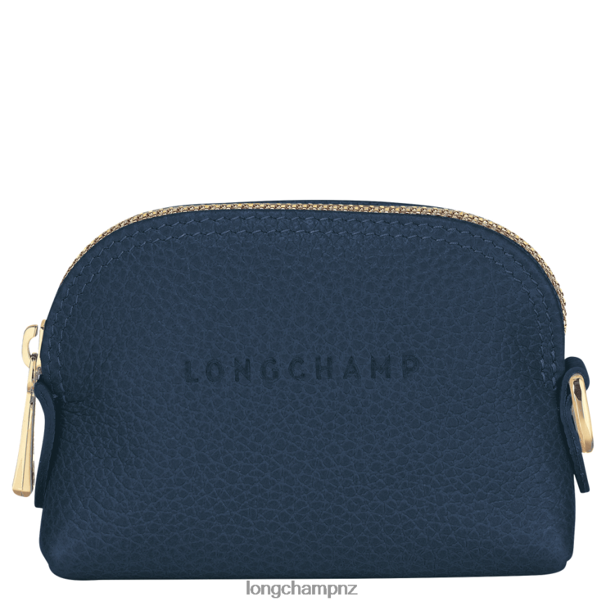 Women Navy Longchamp Le Foulonne Coin purse Leather Goods L06408530