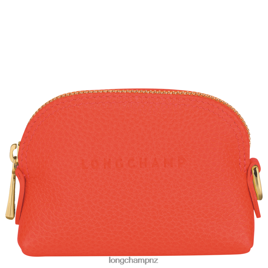 Women Orange Longchamp Le Foulonne Coin purse Leather Goods L06408525