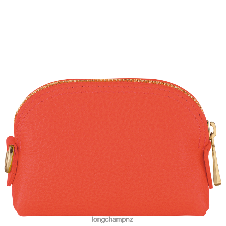 Women Orange Longchamp Le Foulonne Coin purse Leather Goods L06408525