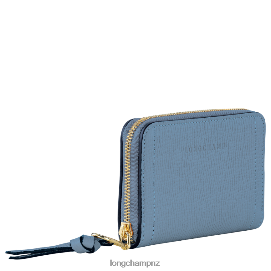 Women Slate Longchamp Mailbox Coin purse Leather Goods L06408539