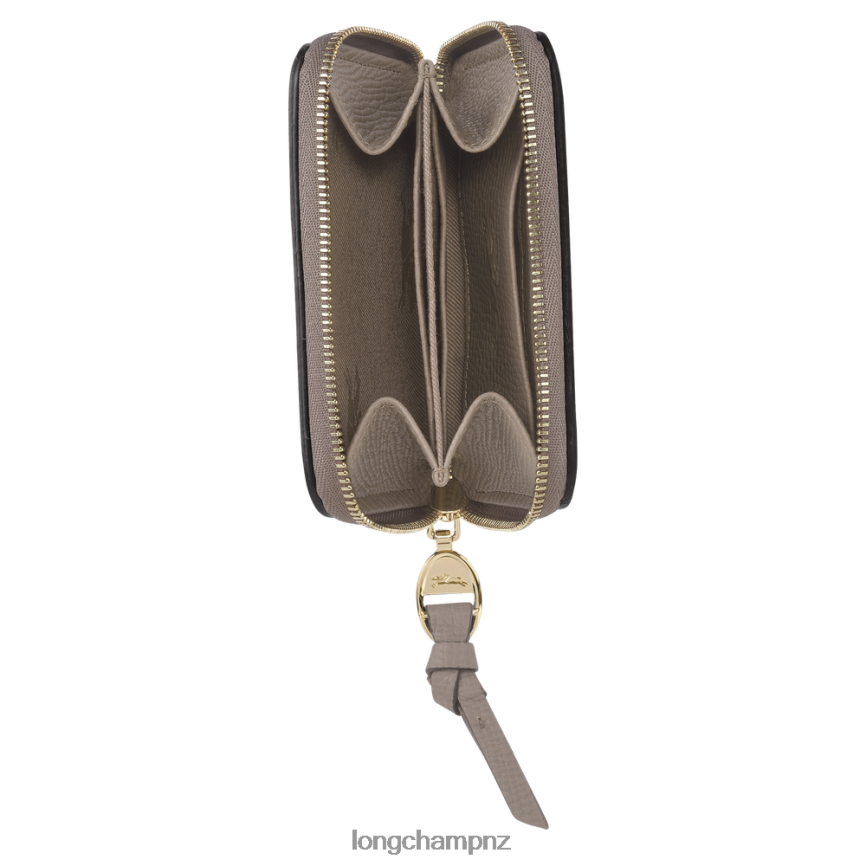 Women Taupe Longchamp Mailbox Coin purse Leather Goods L06408538