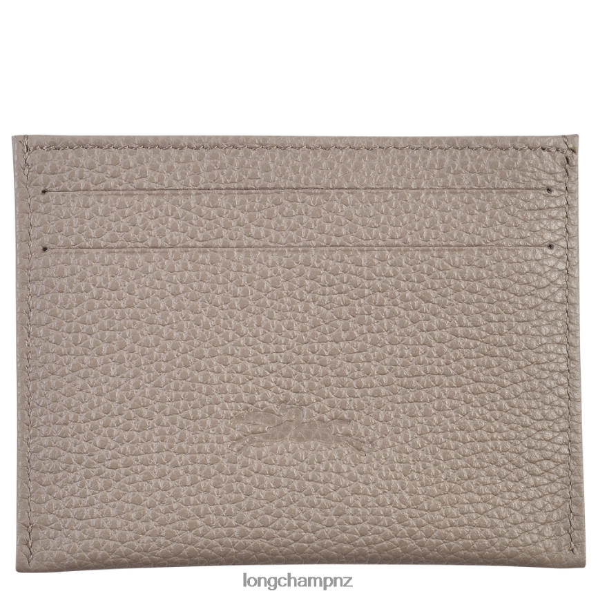 Women Turtledove Longchamp Le Foulonne Cardholder Leather Goods L06408647