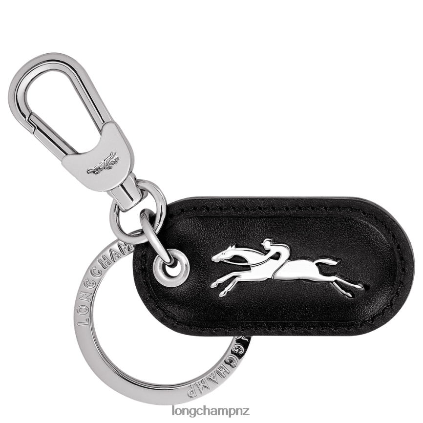 Women Black Longchamp Box-Trot Key rings Leather Goods L06408738