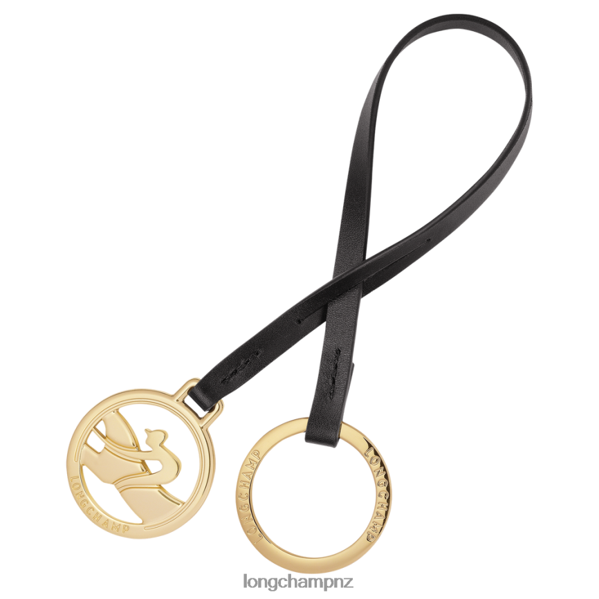 Women Black Longchamp Box-Trot Key rings Leather Goods L06408740
