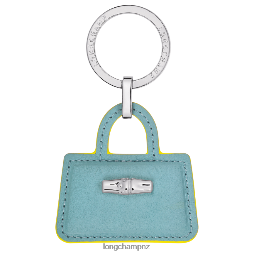 Women Cloud Blue/Orange Longchamp Roseau Key rings Leather Goods L06408751