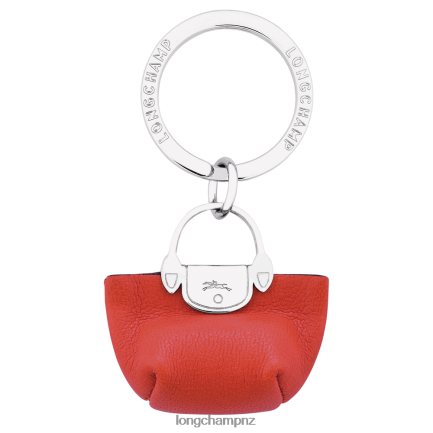 Women Orange Longchamp Le Pliage Cuir Key Rings Pliage Leather Goods L06408735