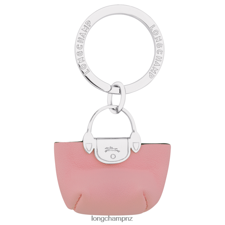 Women Petal Pink Longchamp Le Pliage Cuir Key Rings Pliage Leather Goods L06408737