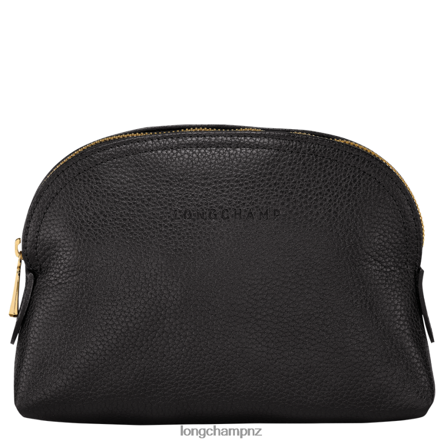 Women Black Longchamp Le Foulonne Pouch Leather Goods L06408694