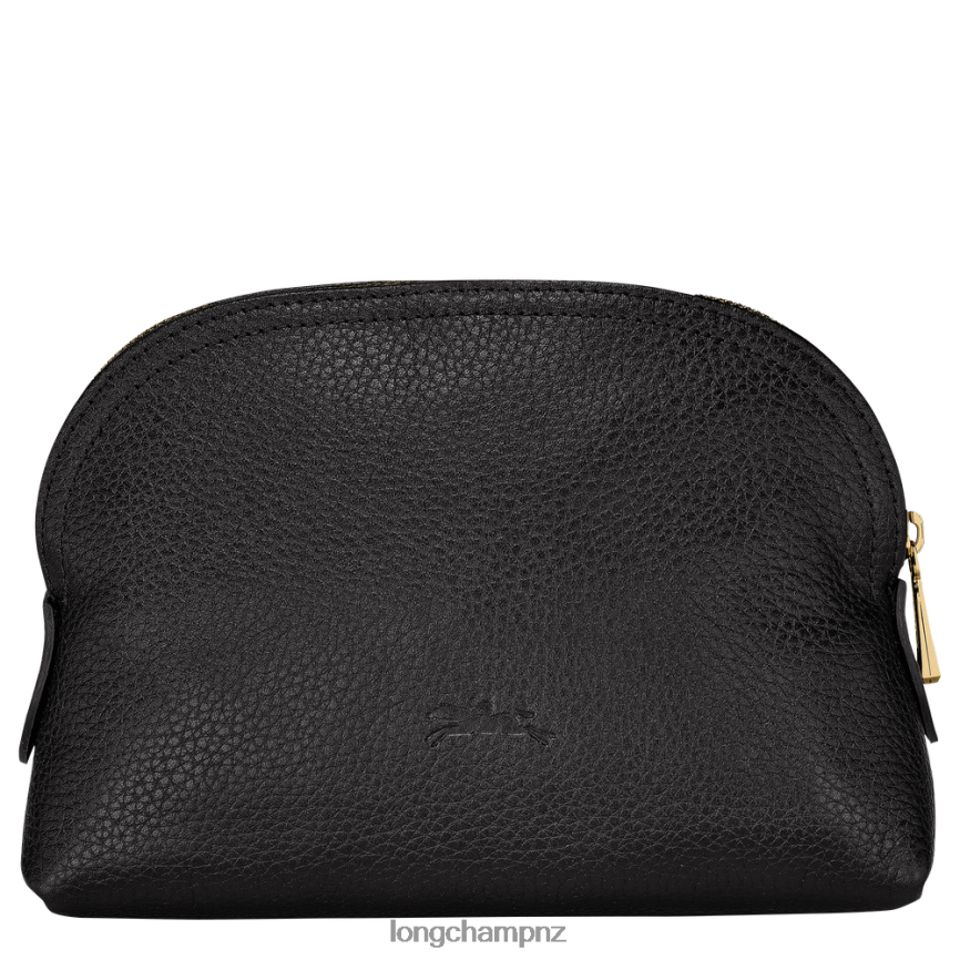 Women Black Longchamp Le Foulonne Pouch Leather Goods L06408694