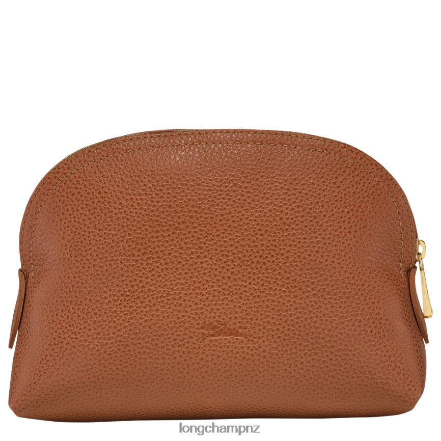 Women Caramel Longchamp Le Foulonne Pouch Leather Goods L06408695