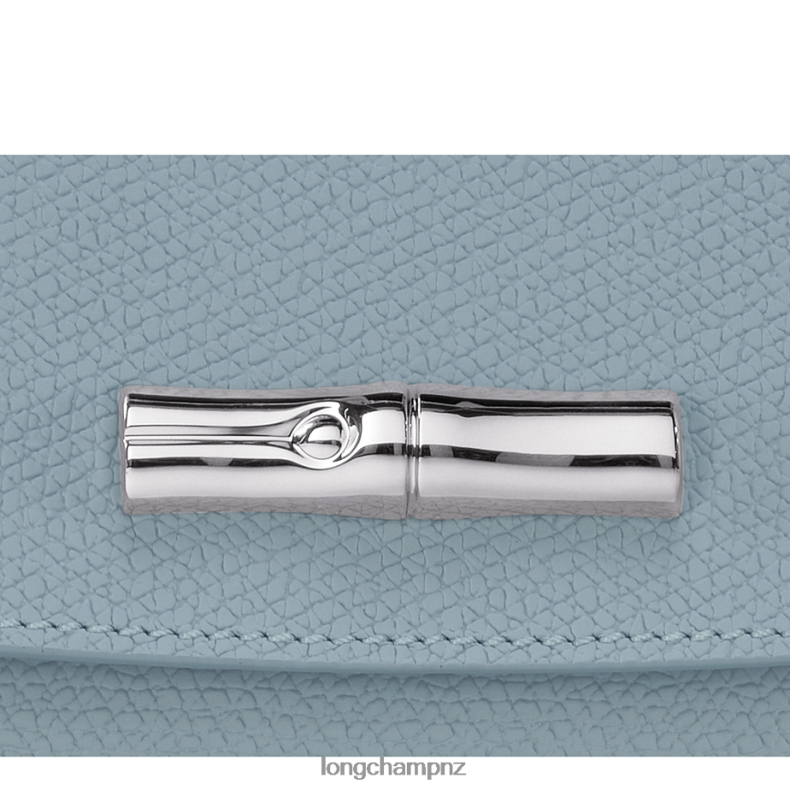 Women Cloud Blue Longchamp Roseau Clutch Leather Goods L06408254