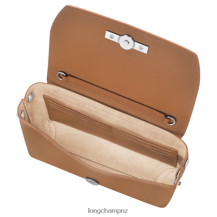 Women Natural Longchamp Roseau Clutch Leather Goods L06408251