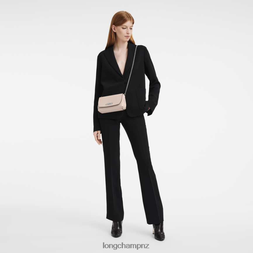 Women Pale Pink Longchamp Roseau Clutch Leather Goods L06408249