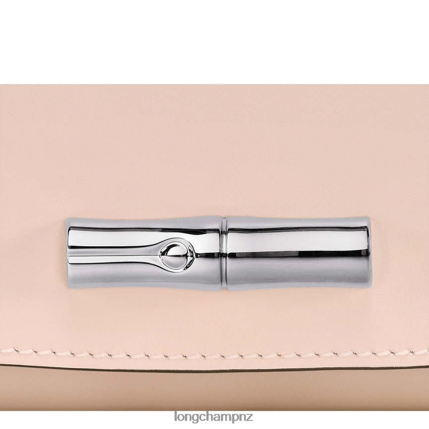 Women Pale Pink Longchamp Roseau Clutch Leather Goods L06408249