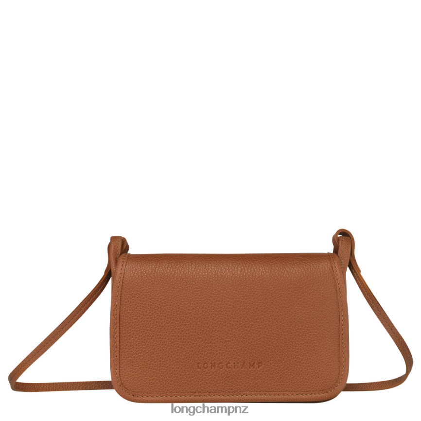 Women Caramel Longchamp Le Foulonne Wallet on chain Leather Goods L06408329