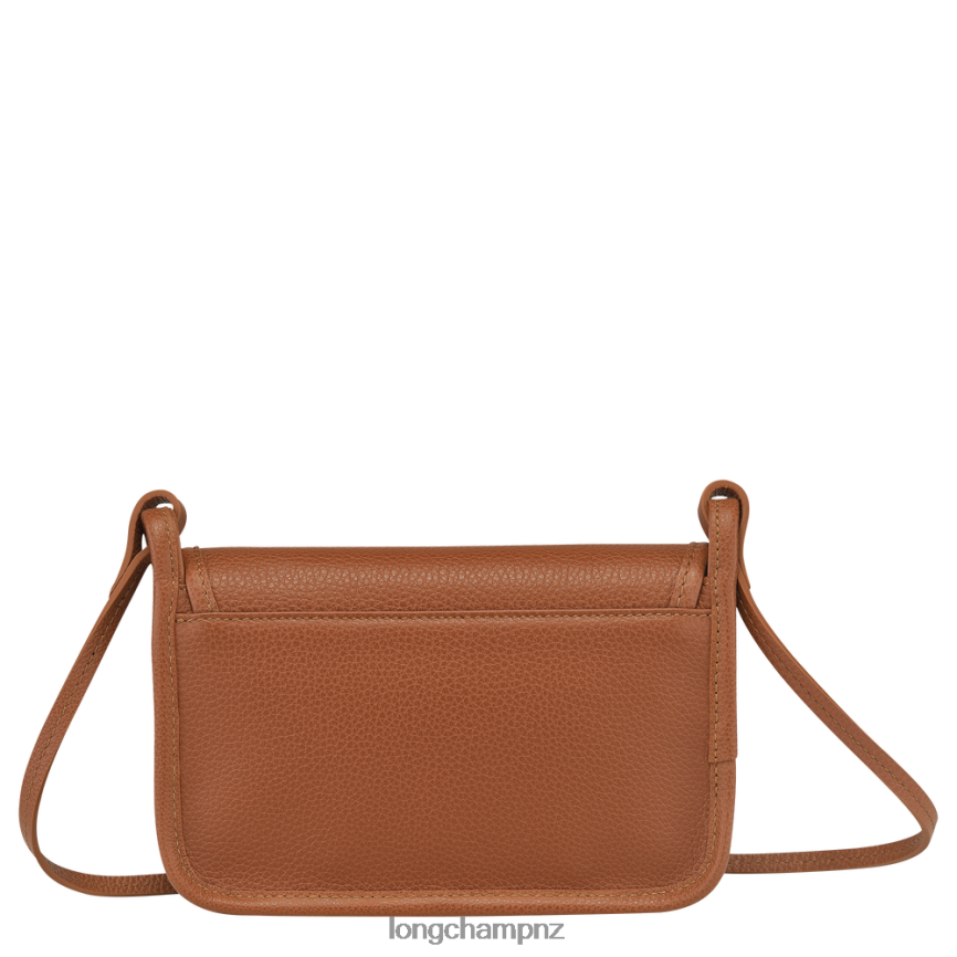 Women Caramel Longchamp Le Foulonne Wallet on chain Leather Goods L06408329