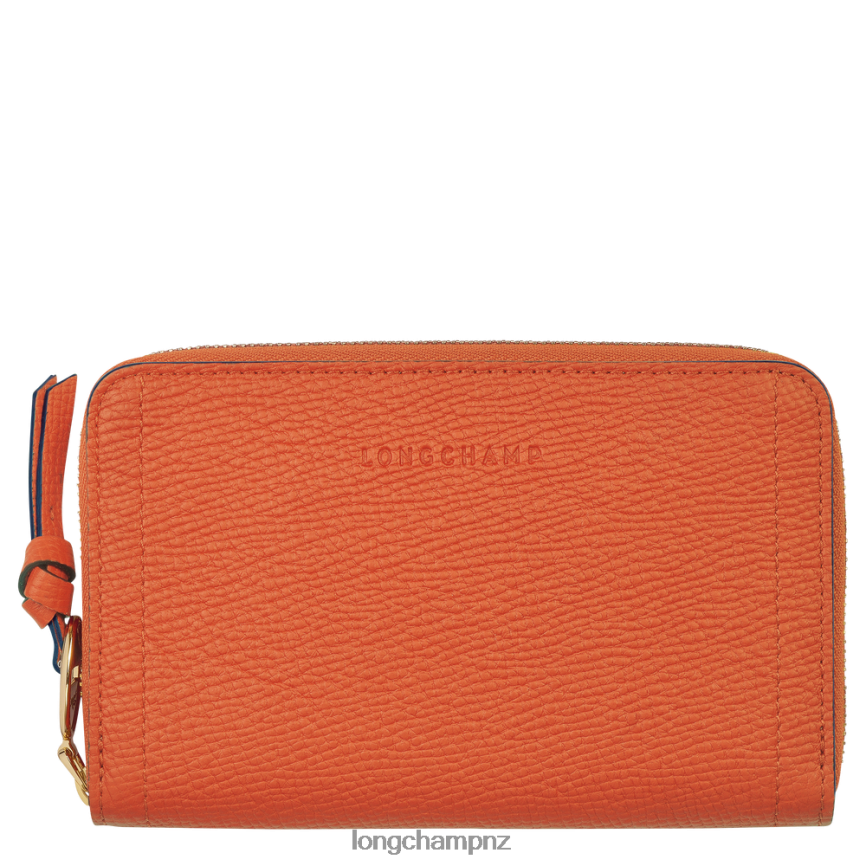 Women Carot Longchamp Mailbox Wallet Leather Goods L06408618