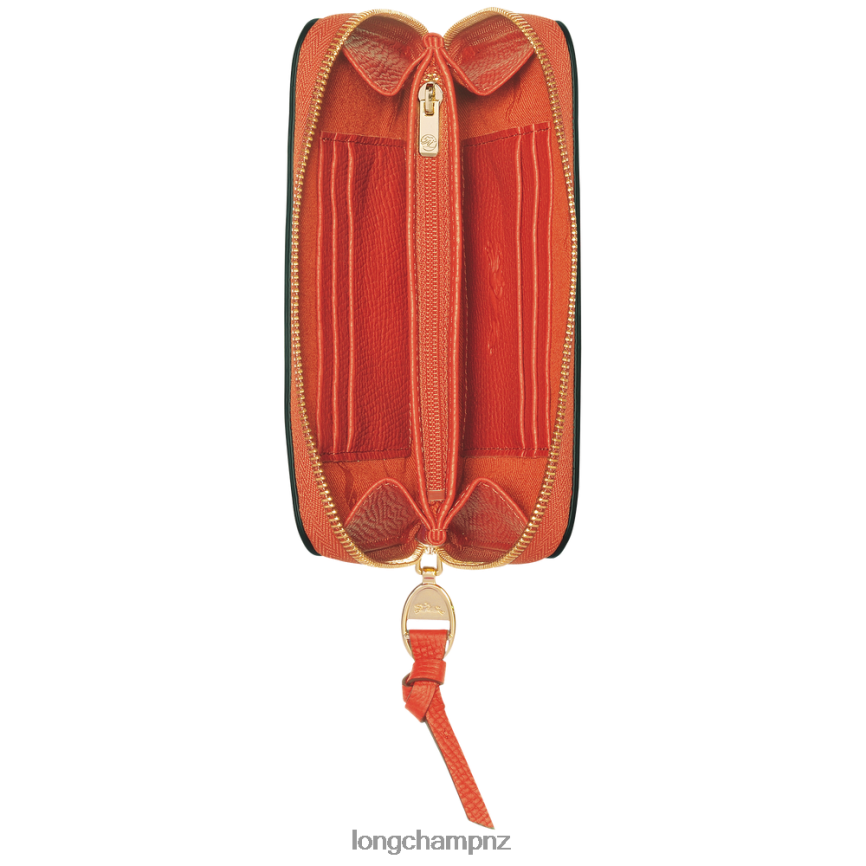 Women Carot Longchamp Mailbox Wallet Leather Goods L06408618