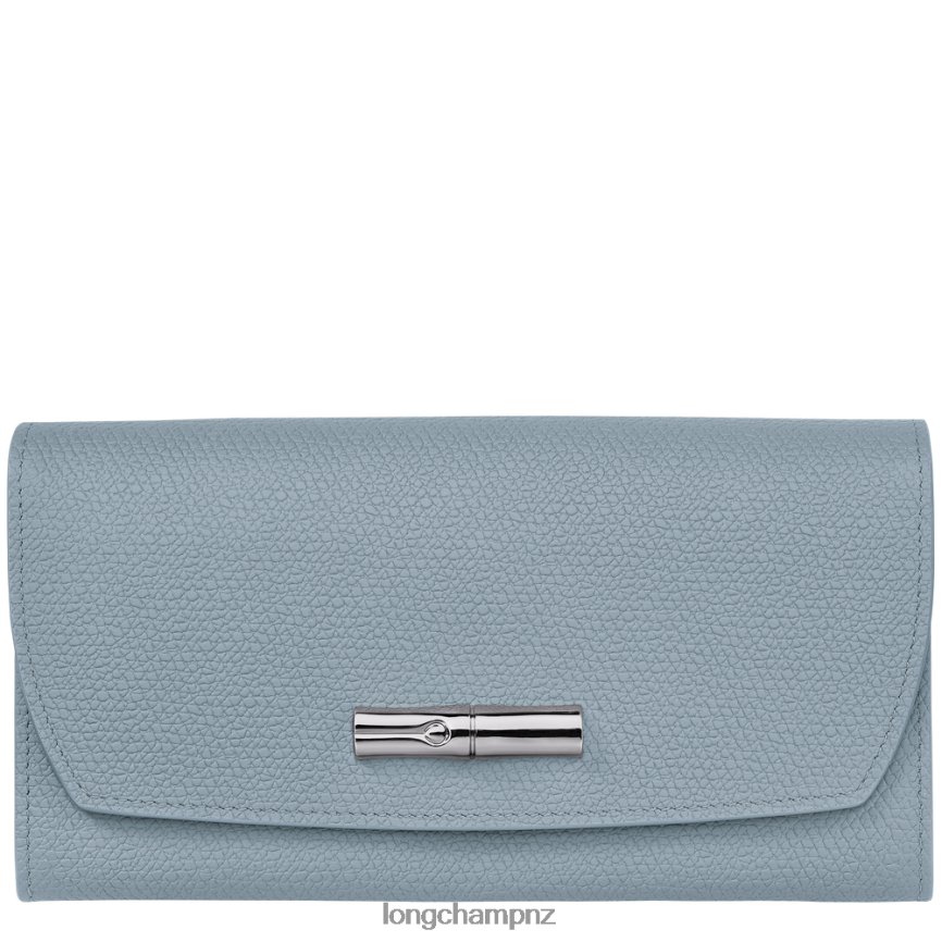 Women Cloud Blue Longchamp Roseau Continental wallet Leather Goods L06408591