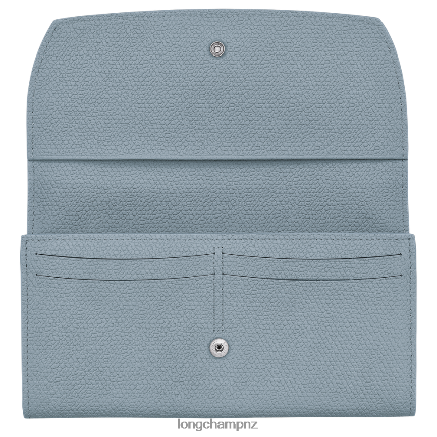 Women Cloud Blue Longchamp Roseau Continental wallet Leather Goods L06408591