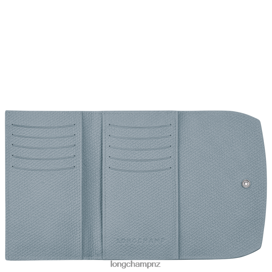 Women Cloud Blue Longchamp Roseau Wallet Leather Goods L06408579