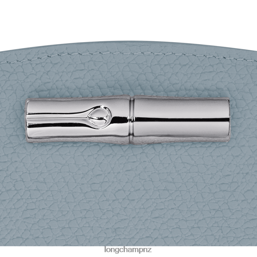 Women Cloud Blue Longchamp Roseau Wallet Leather Goods L06408585