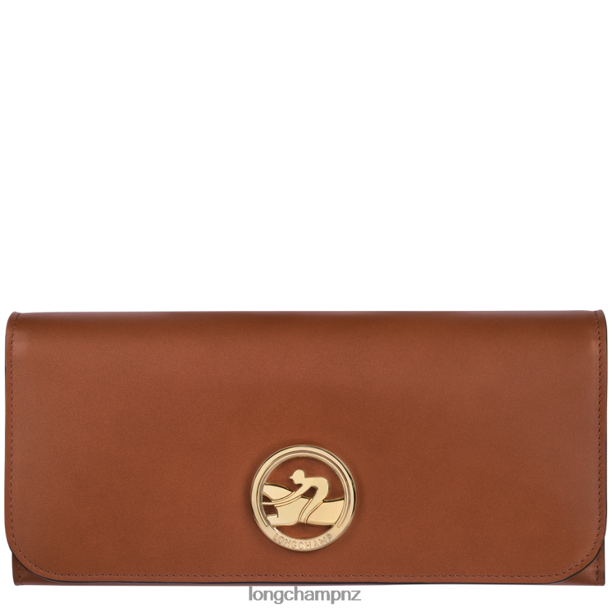 Women Cognac Longchamp Box-Trot Continental wallet Leather Goods L06408560