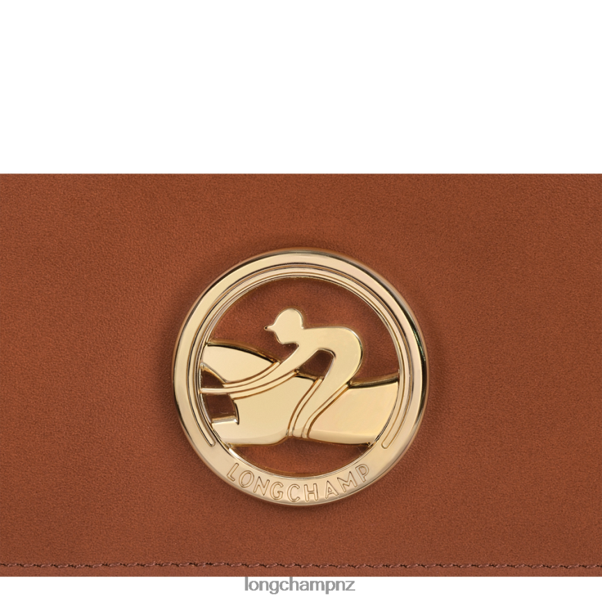 Women Cognac Longchamp Box-Trot Continental wallet Leather Goods L06408560