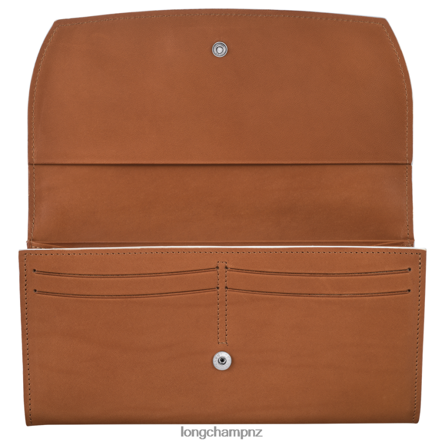 Women Cognac Longchamp Roseau Continental wallet Leather Goods L06408594