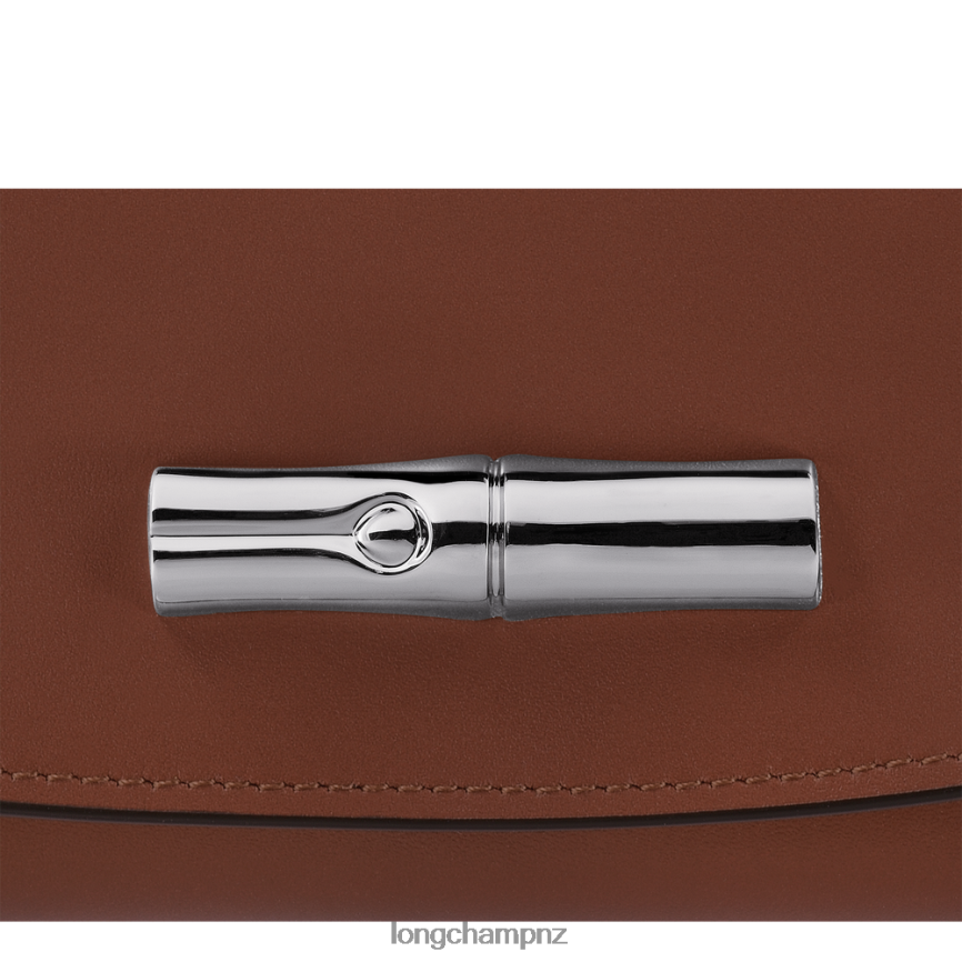 Women Ebony Longchamp Roseau Wallet Leather Goods L06408562